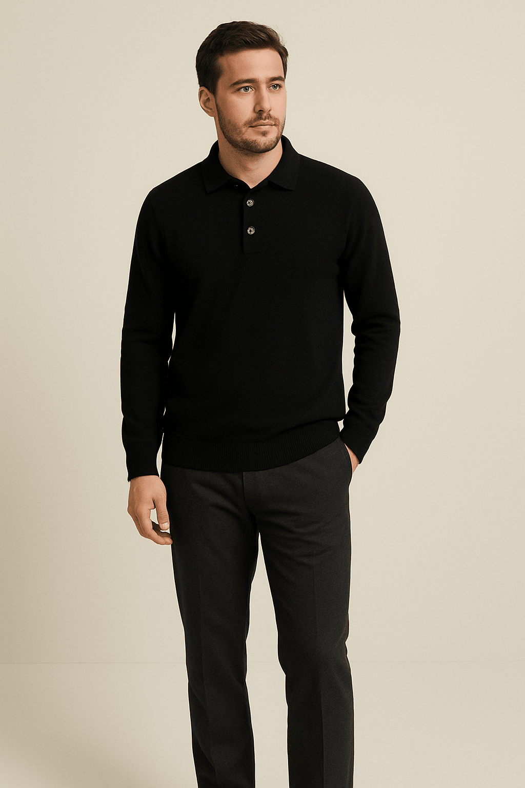 100% Cashmere Polo Shirt - Luxoria