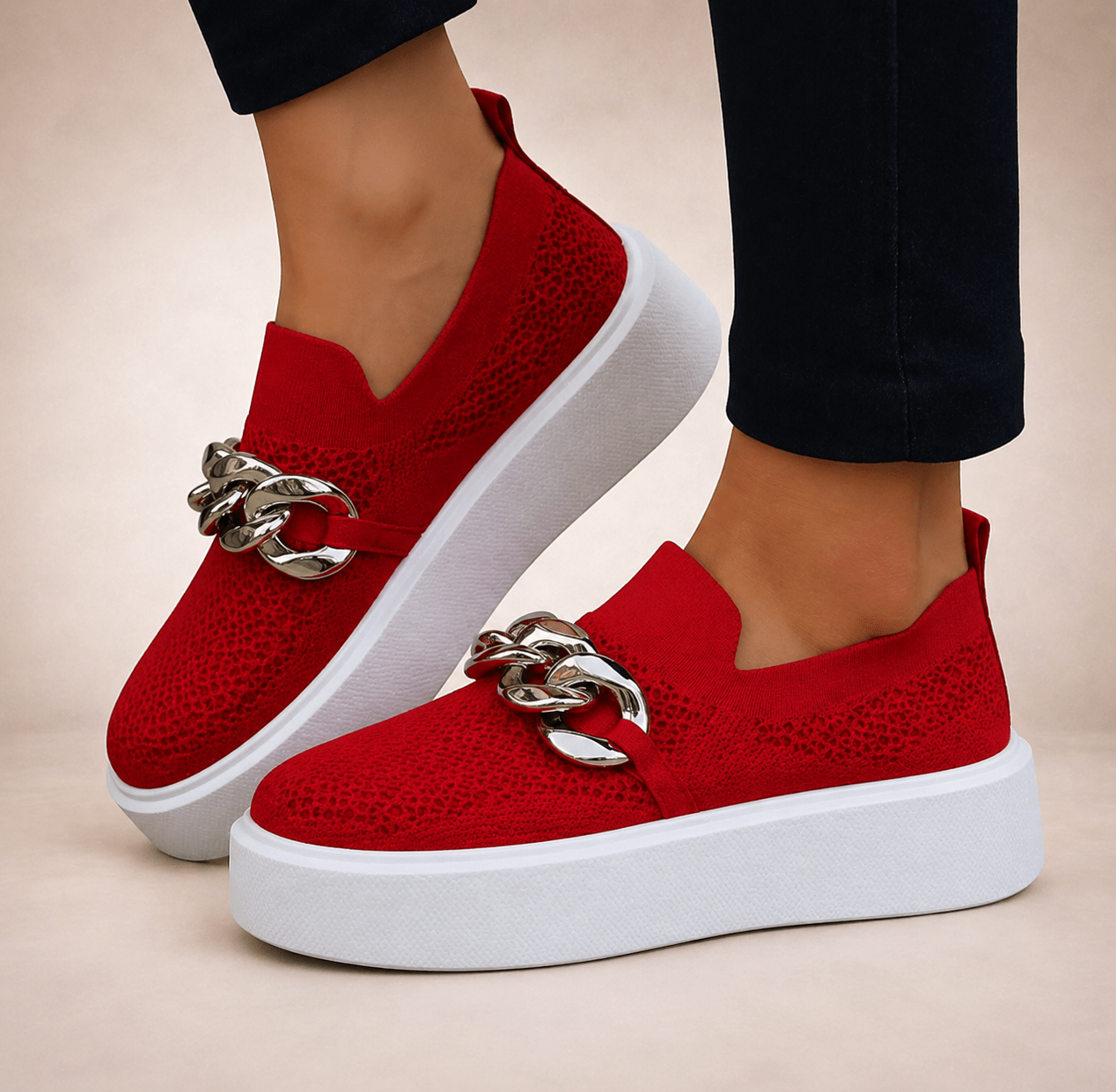 Maria - Zapatos con cadena De Metal - Luxoria