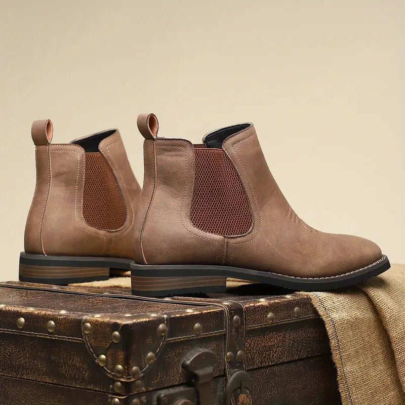 Elegant Leather Men's Boots - Luxoria