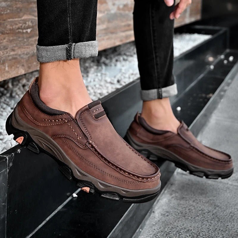 Elegant Leather Slip - On Shoes - Luxoria