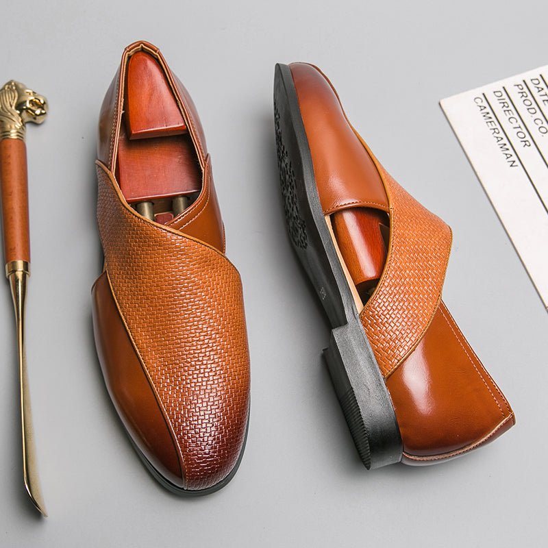 Vintage Leather Loafers - Luxoria