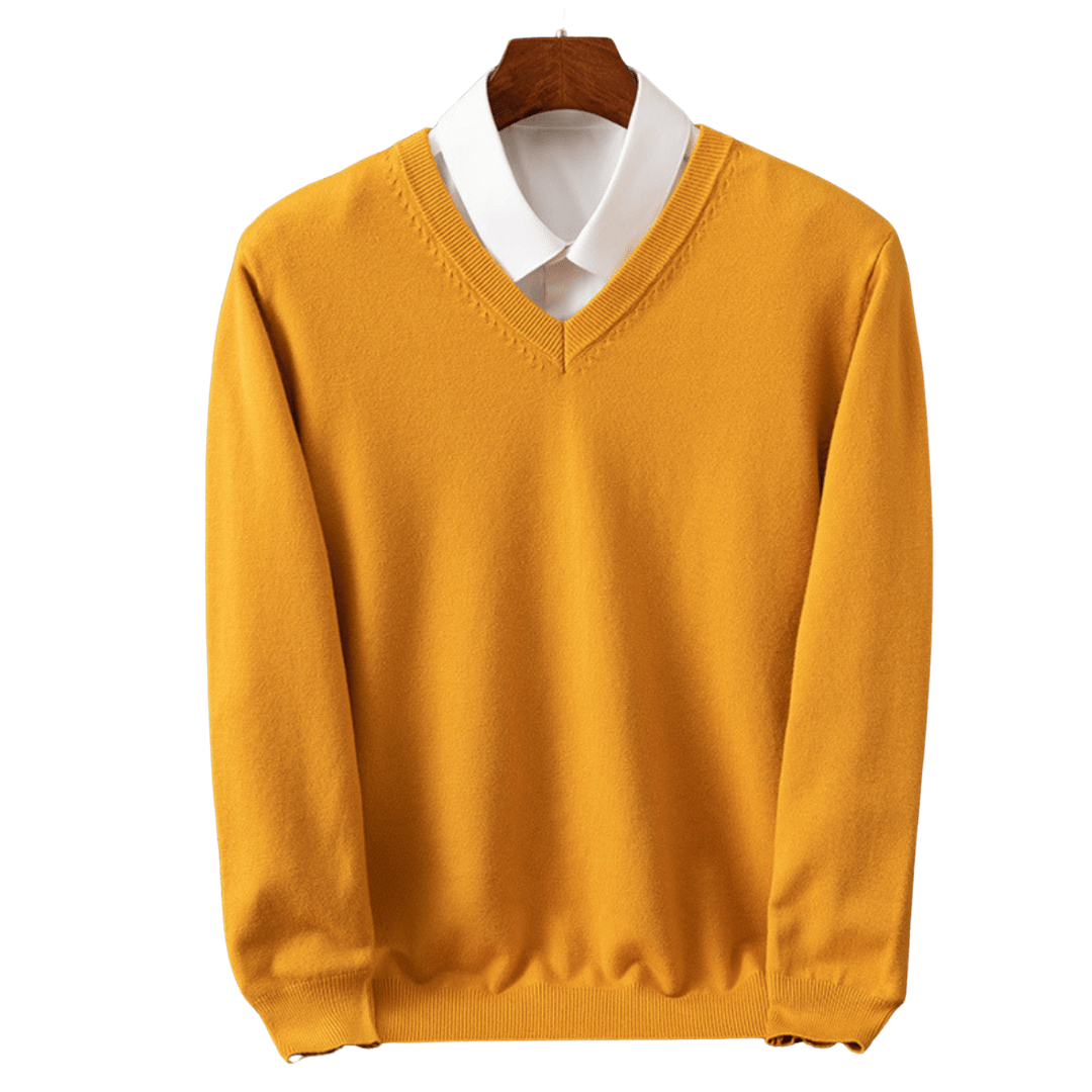 Elegant Cashmere V - Neck Pullover - Luxoria