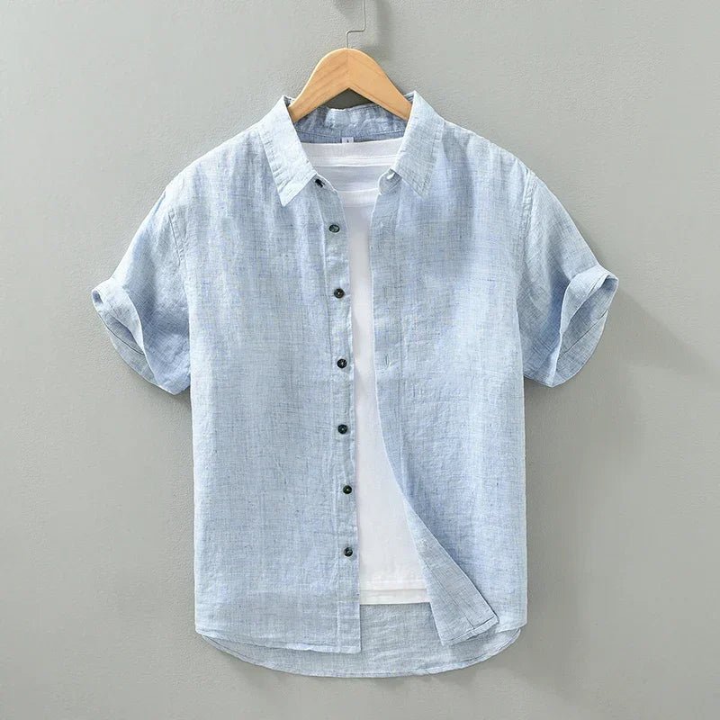 Elegant Linen Men's Shirt - Luxoria