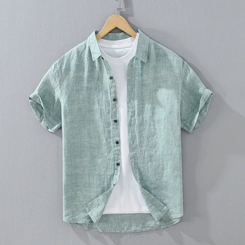 Elegant Linen Men's Shirt - Luxoria