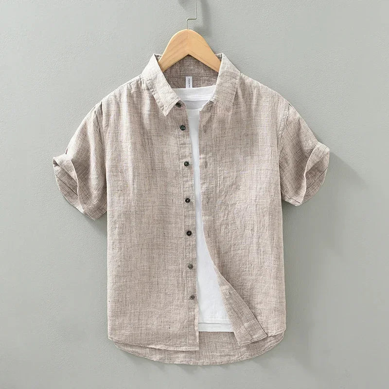 Elegant Linen Men's Shirt - Luxoria