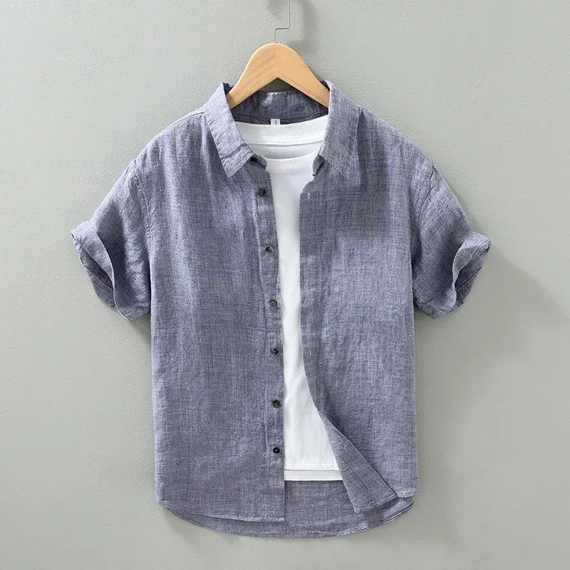 Elegant Linen Men's Shirt - Luxoria