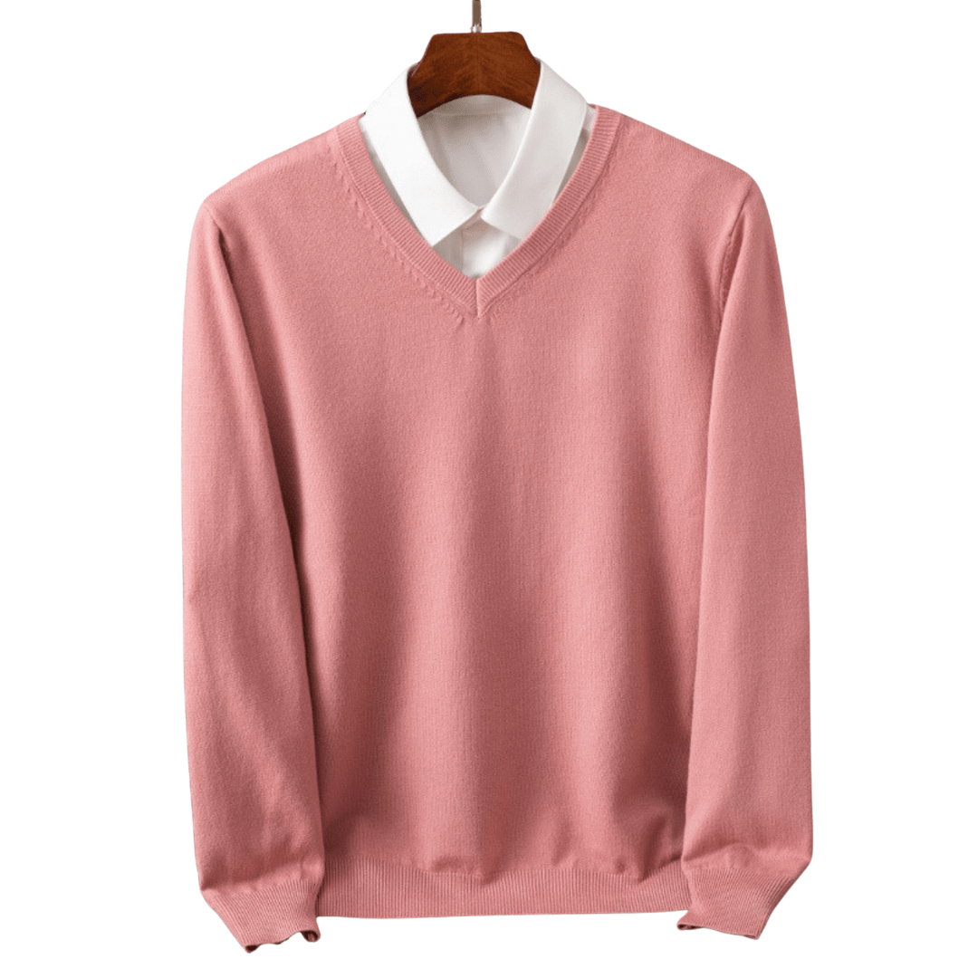 Elegant Cashmere V - Neck Pullover - Luxoria
