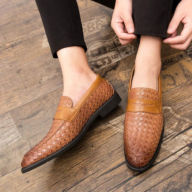 Elegant Woven Loafers - Luxoria