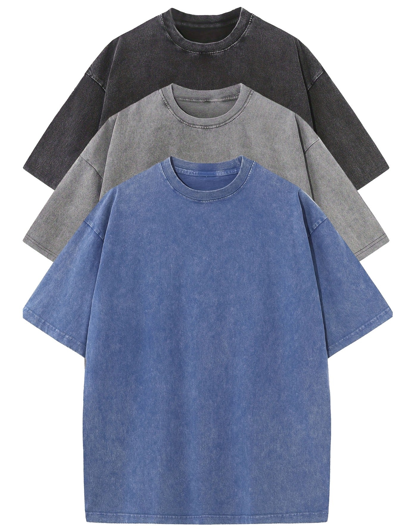 Casual Cotton Oversized Tee Set - 3 - Pack - Luxoria