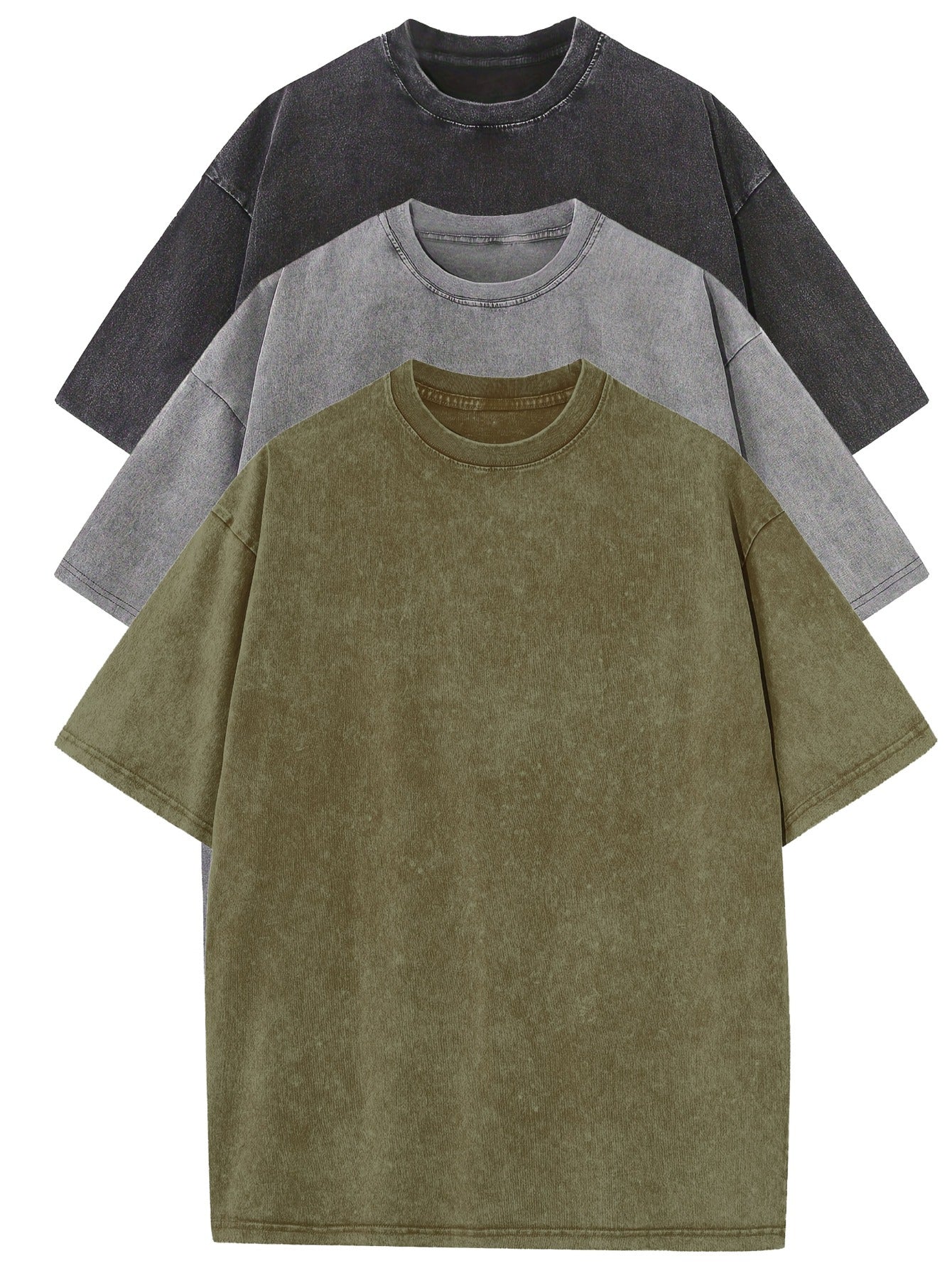 Casual Cotton Oversized Tee Set - 3 - Pack - Luxoria
