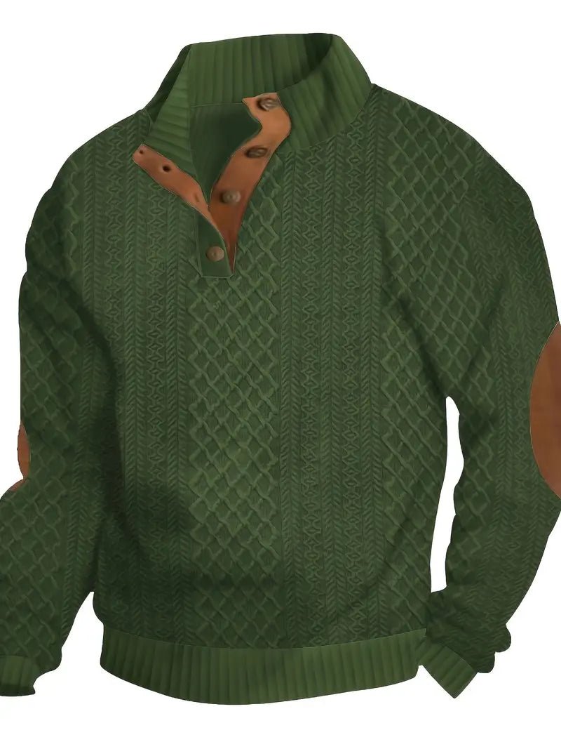 Elegant Button Sweater - Luxoria