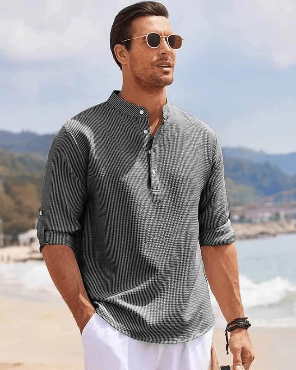 Long Sleeved Polo Shirt - Luxoria