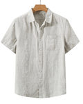 Santorini Linen Shirt - Luxoria