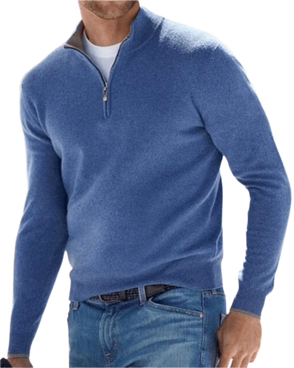 Elegant Zip Sweater - Luxoria