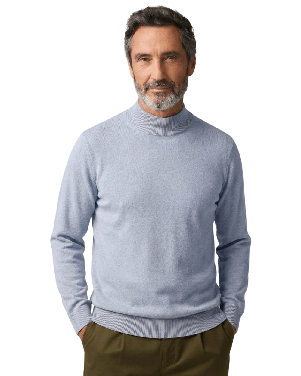Half High Collar Cashmere Sweater - Luxoria