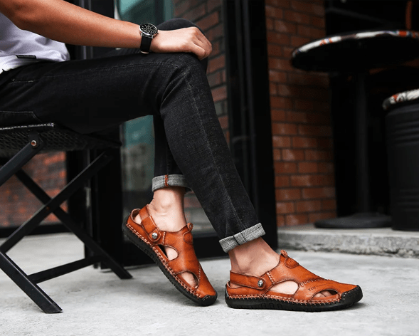 Classic Leather Sandals - Luxoria