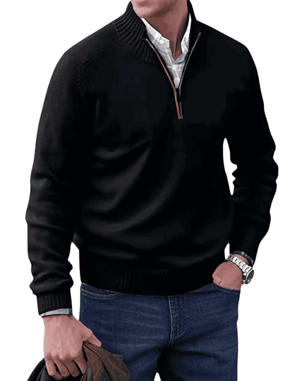 Casual Zip Sweater - Luxoria