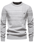 Men's Sweater With Checkered Design - Luxoria