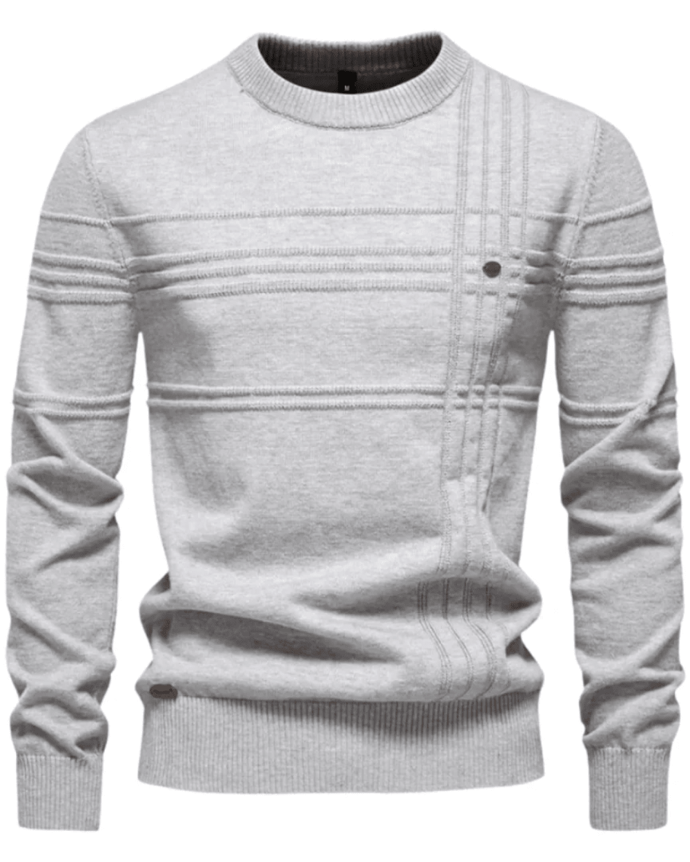 Men's Sweater With Checkered Design - Luxoria