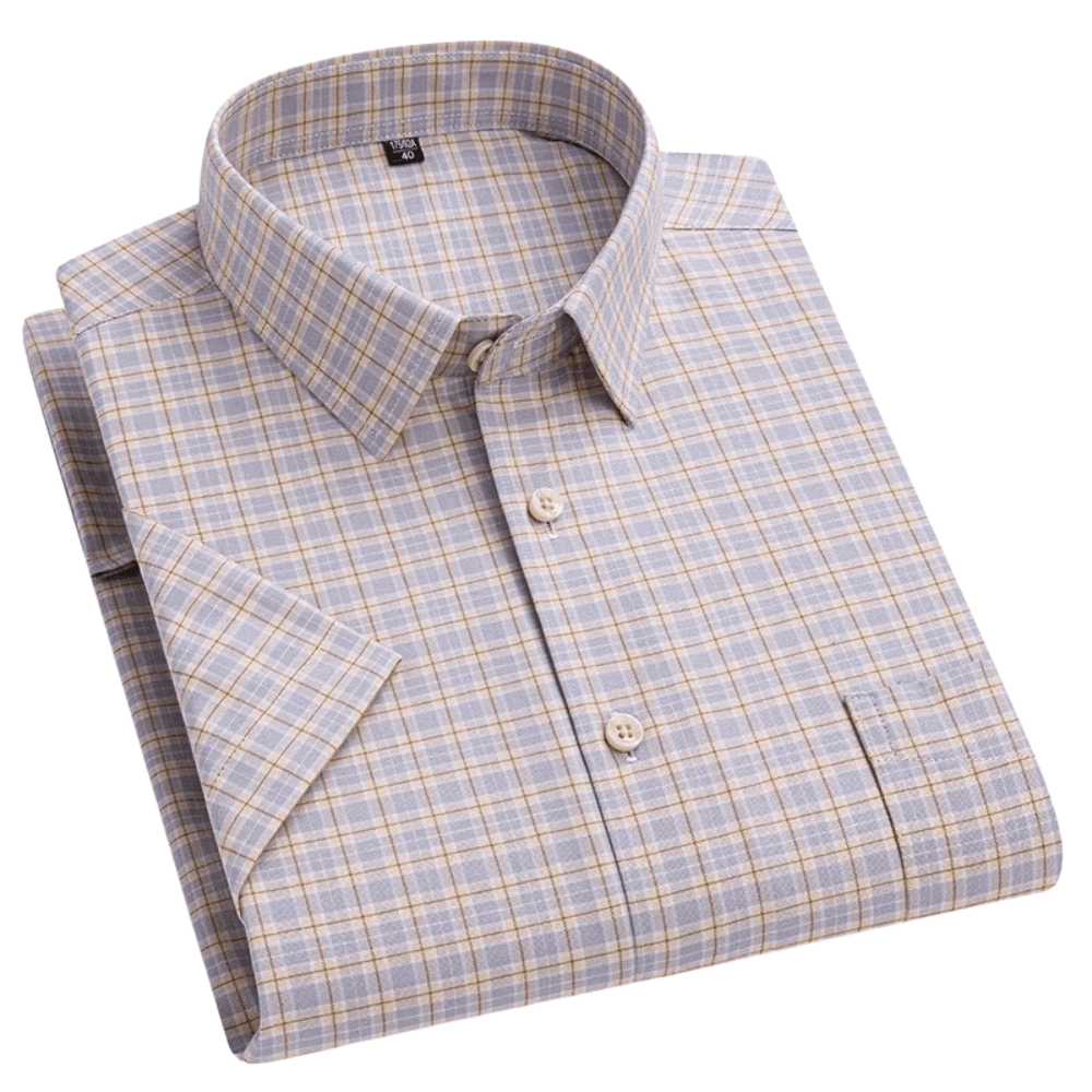 Givalli - Short - Sleeved Cotton Shirt - Luxoria