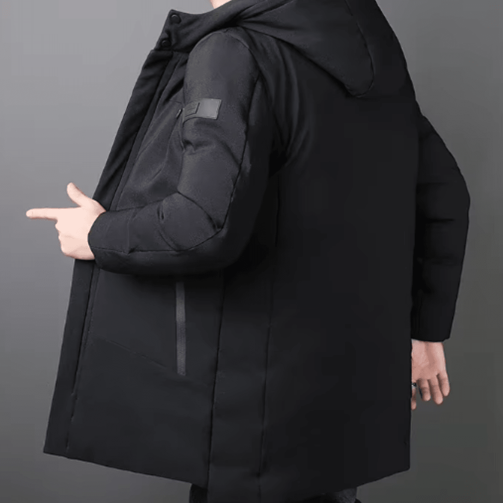 Elegant Long Men's Jacket - Luxoria