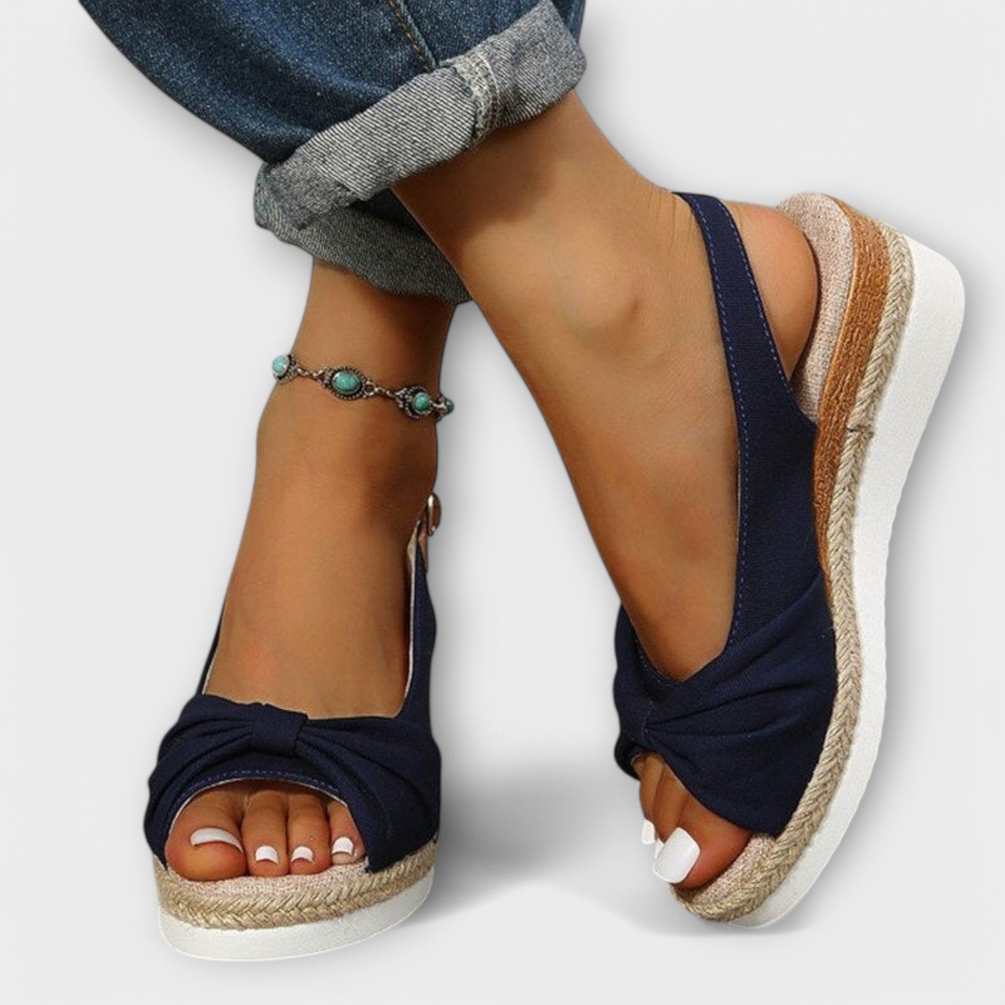 Mariana™ | SANDALIAS PLATAFORMA CÓMODAS DE CUERO SUAVE PREMIUM - Luxoria