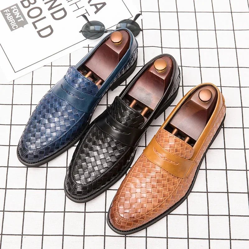 Elegant Woven Loafers - Luxoria