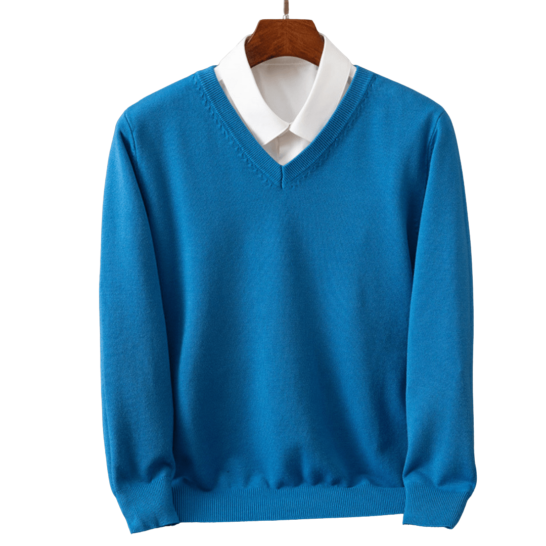 Elegant Cashmere V - Neck Pullover - Luxoria