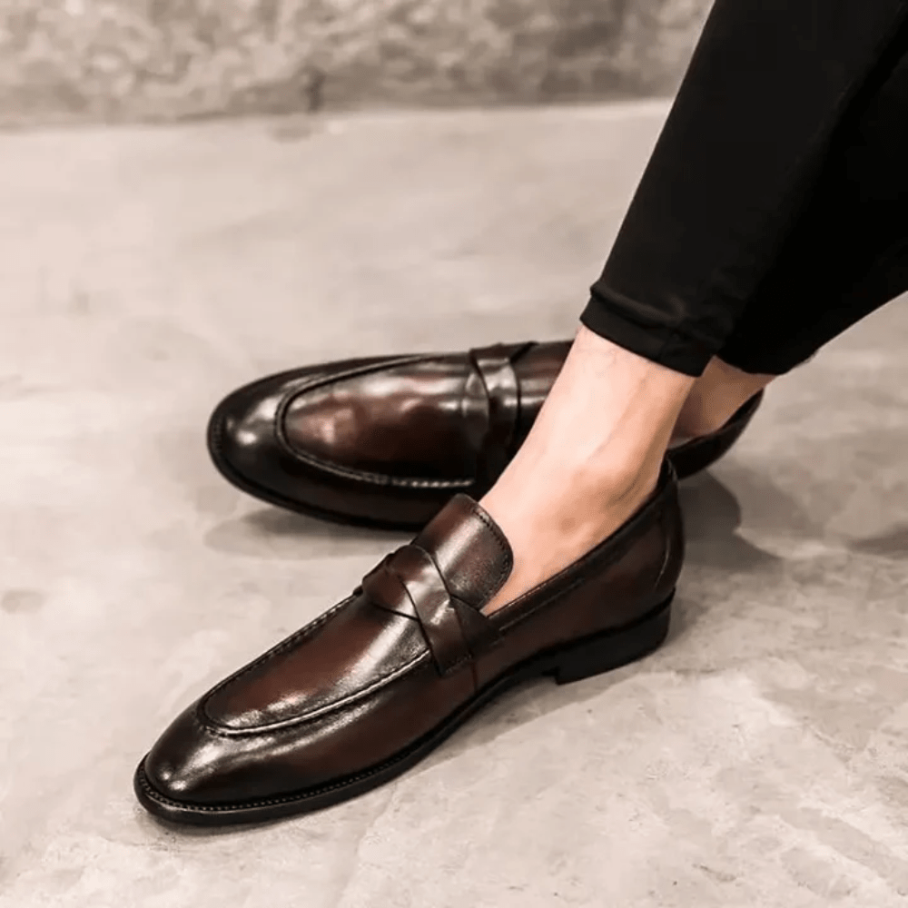 Chic Leather Loafers - Luxoria
