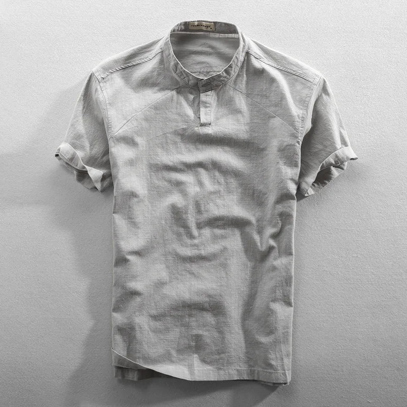 Elegant Cotton/Linen Summer Shirt - Luxoria
