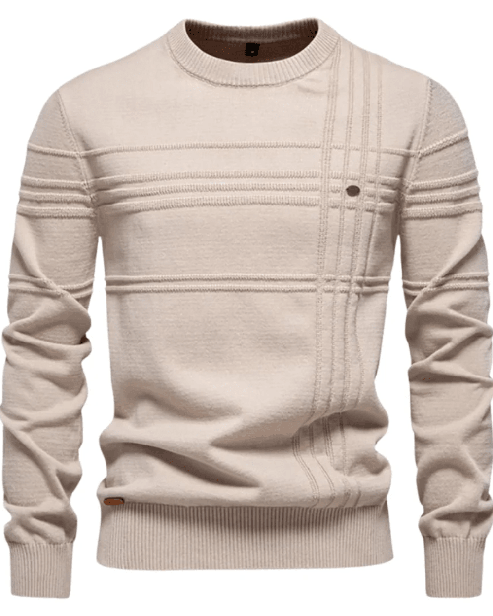Men's Sweater With Checkered Design - Luxoria