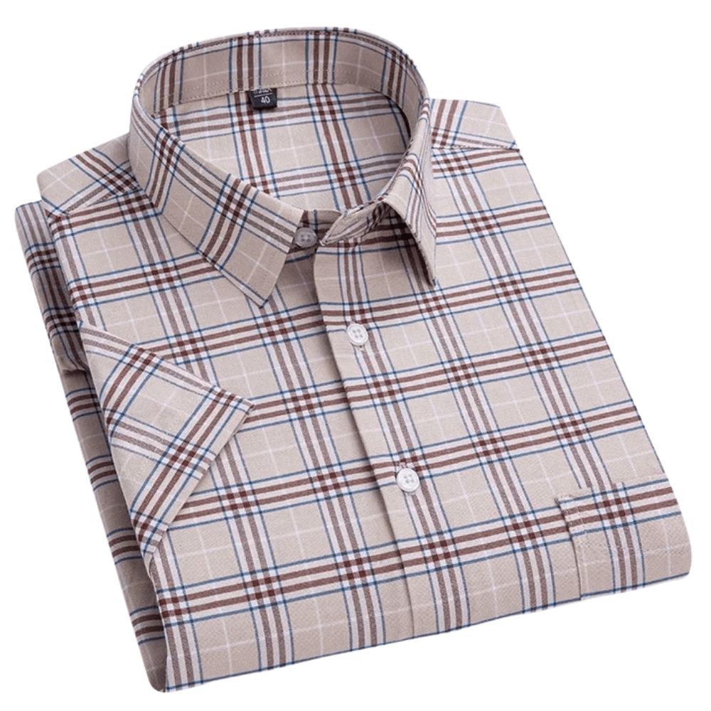 Givalli - Short - Sleeved Cotton Shirt - Luxoria