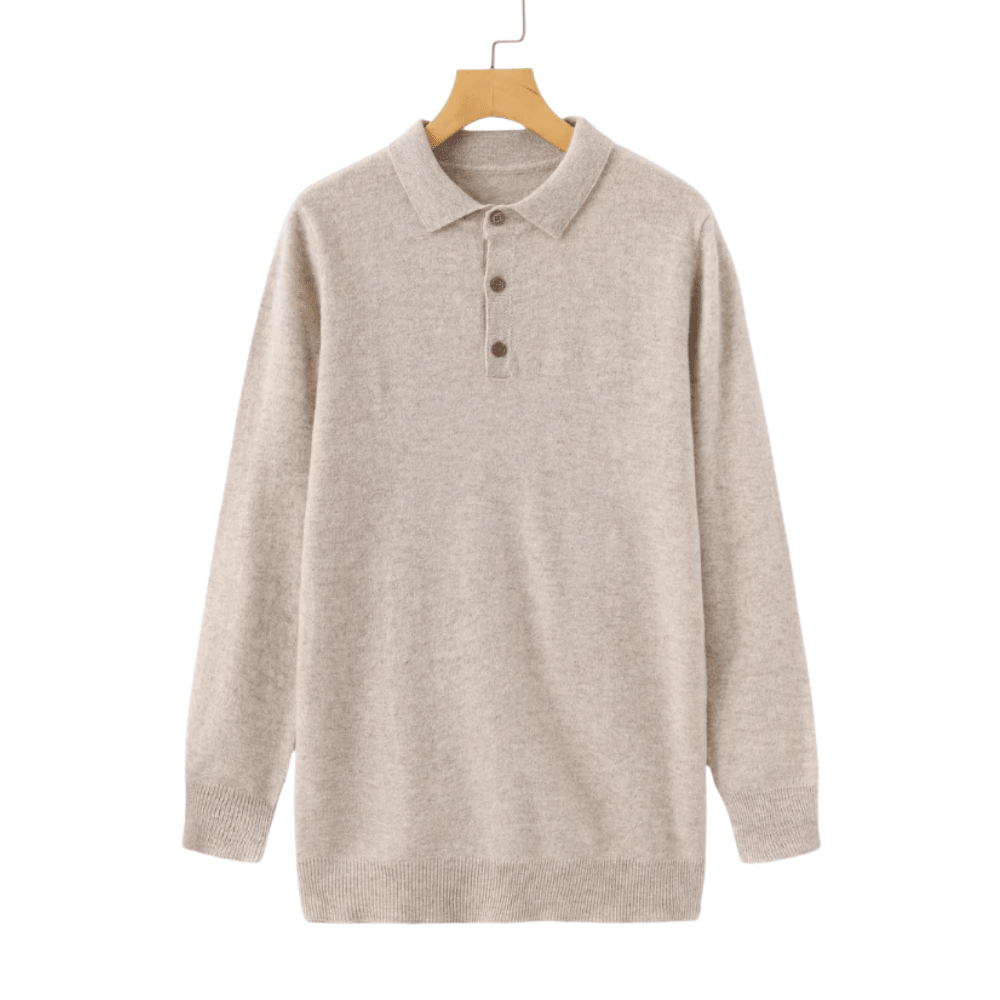 100% Cashmere Polo Shirt - Luxoria