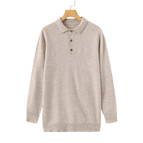 100% Cashmere Polo Shirt - Luxoria