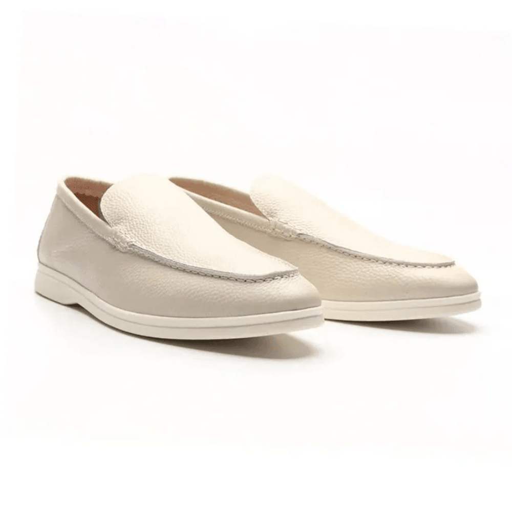 Cowhide Leather Loafers - Luxoria