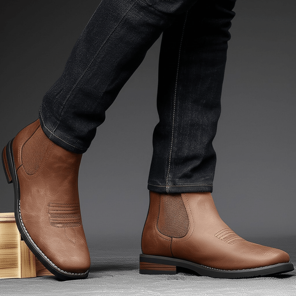 Elegant Leather Men's Boots - Luxoria