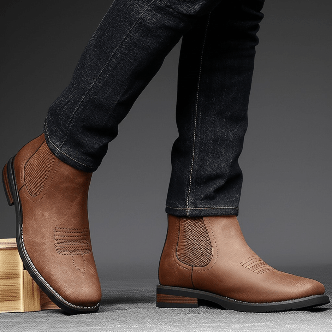Elegant Leather Men's Boots - Luxoria