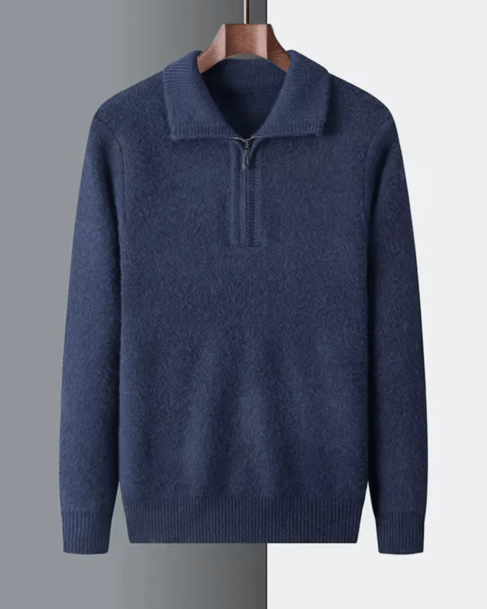Gstaad Cashmere Quarter Zip Sweater - Luxoria