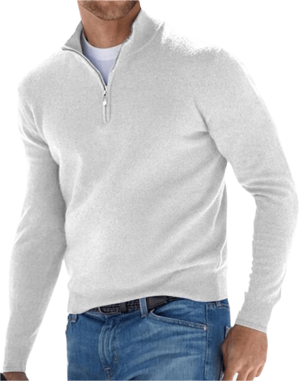 Elegant Zip Sweater - Luxoria