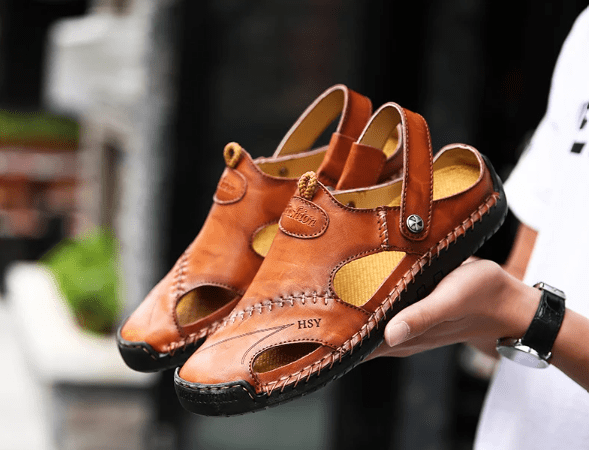 Classic Leather Sandals - Luxoria