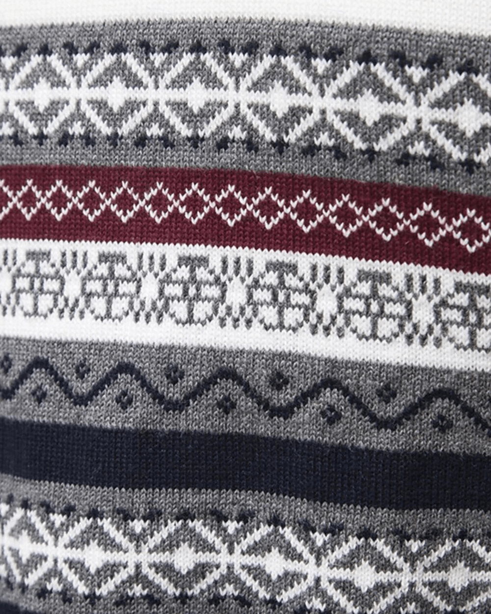 Frederico Cotton Zip Sweater with Pattern - Luxoria