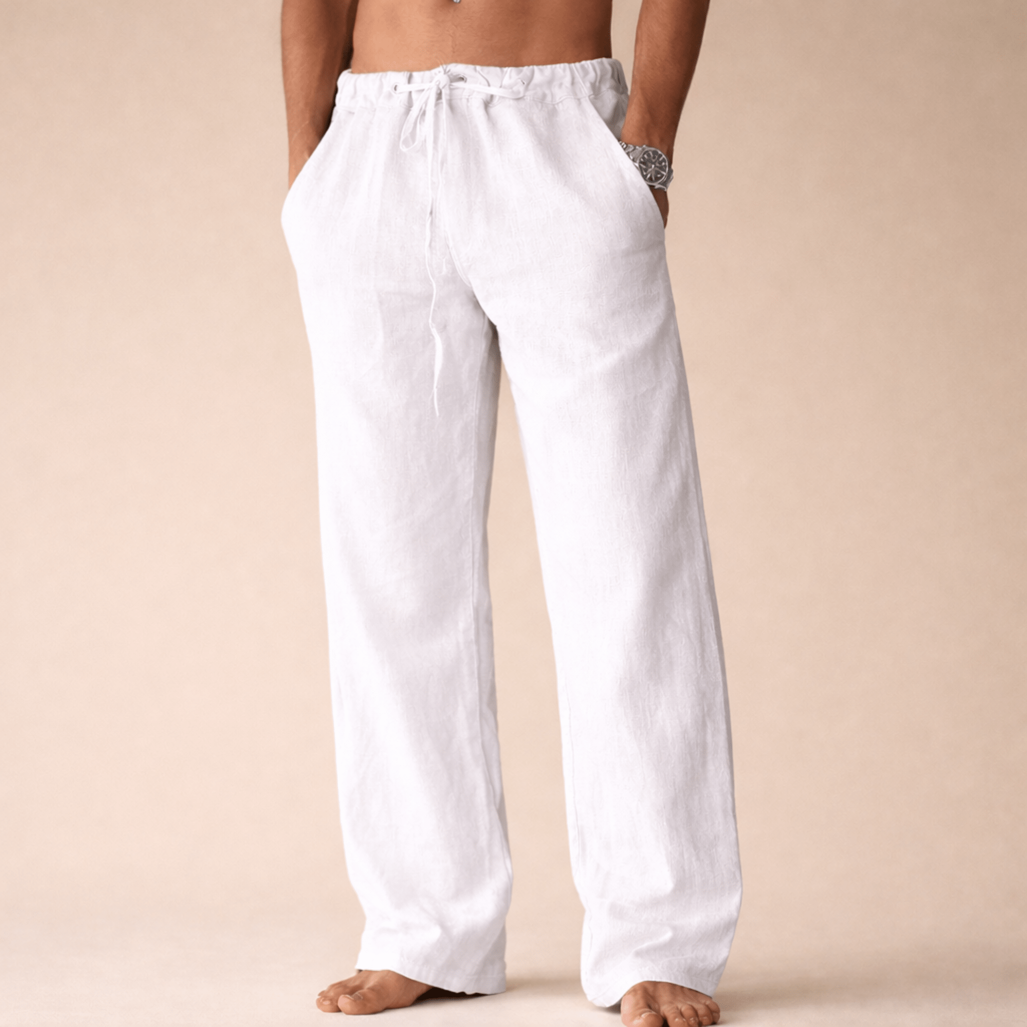 Casual Linen Men's Pants - Luxoria