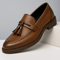 Leather Tassel Loafers - Luxoria