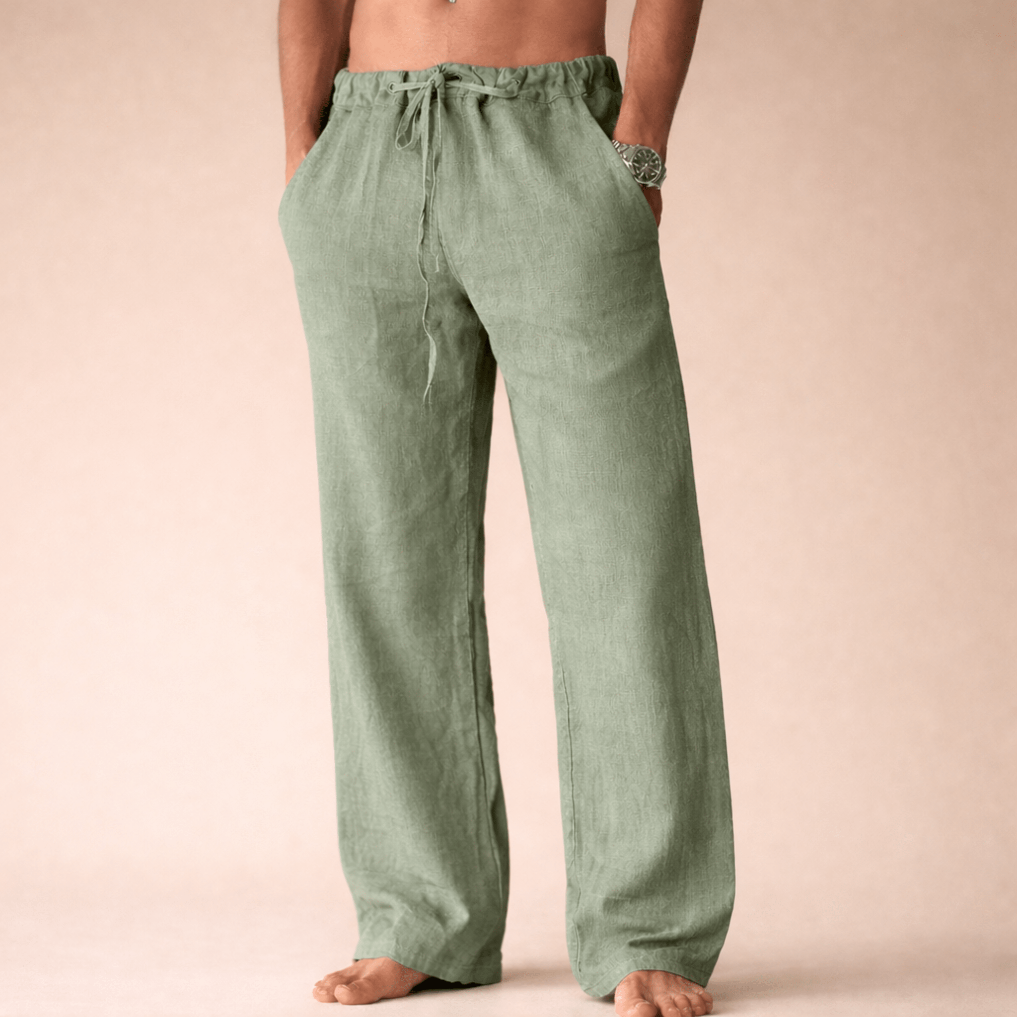 Casual Linen Men's Pants - Luxoria