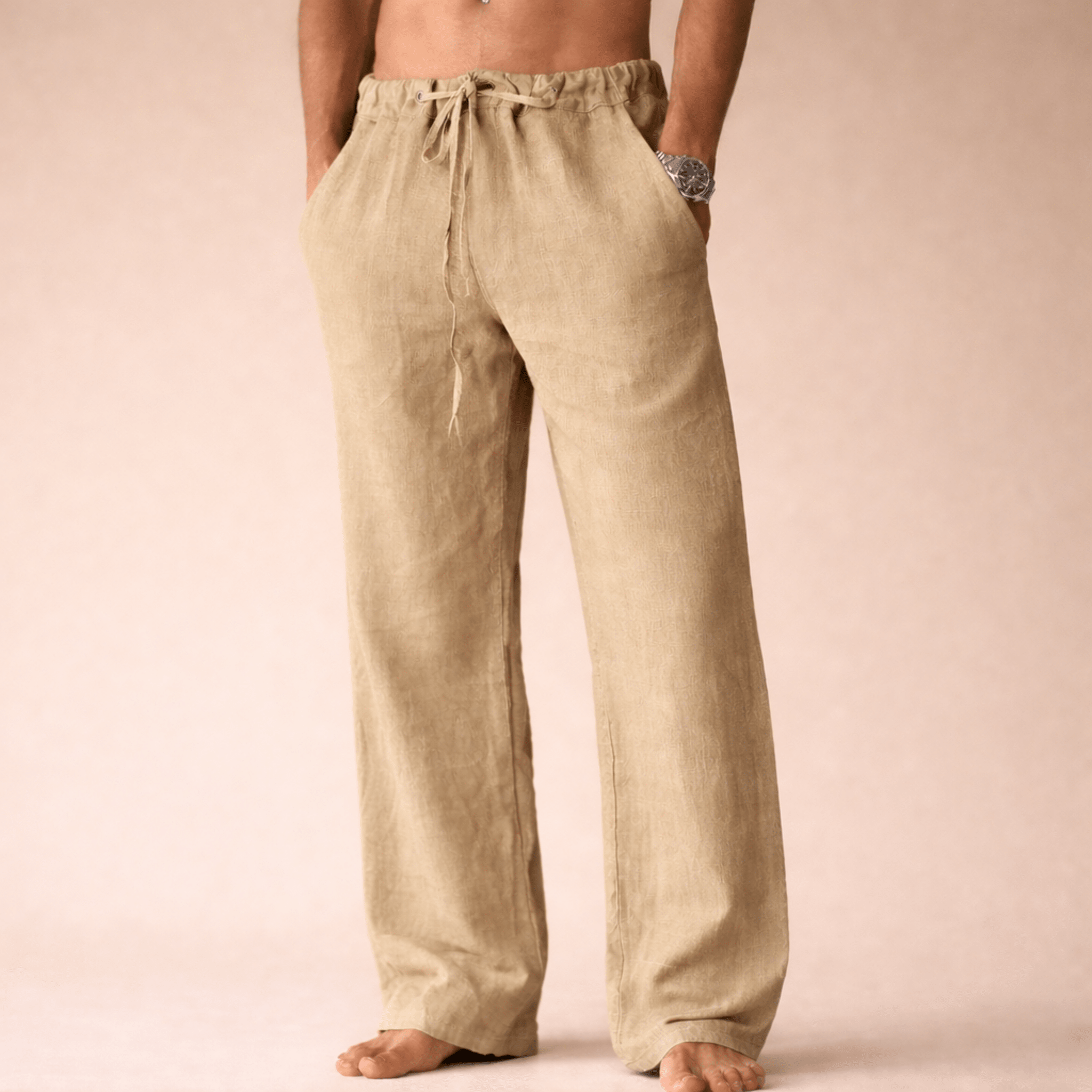Casual Linen Men's Pants - Luxoria