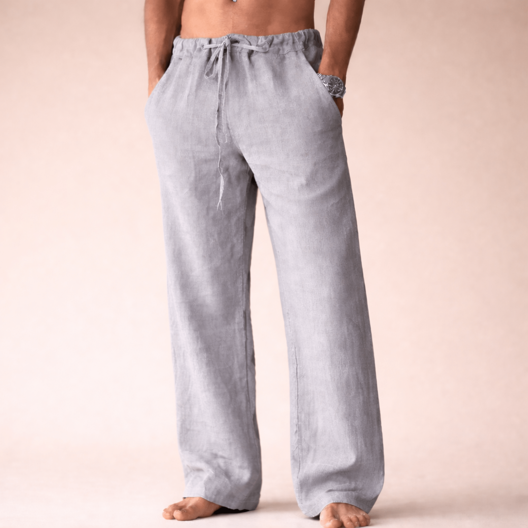 Casual Linen Men's Pants - Luxoria