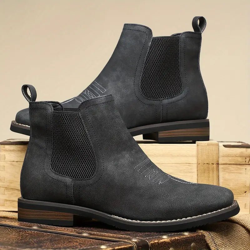 Elegant Leather Men's Boots - Luxoria