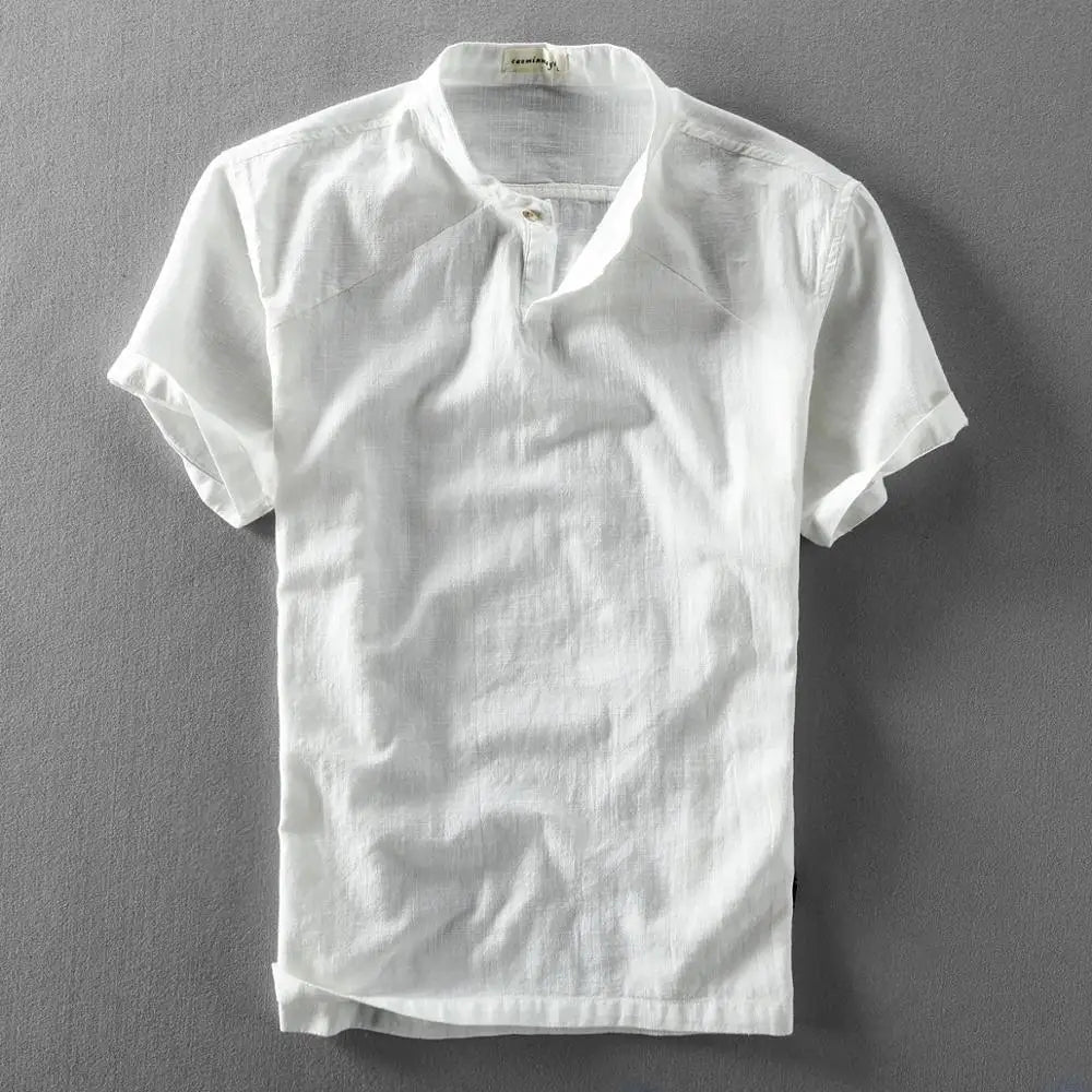 Elegant Cotton/Linen Summer Shirt - Luxoria