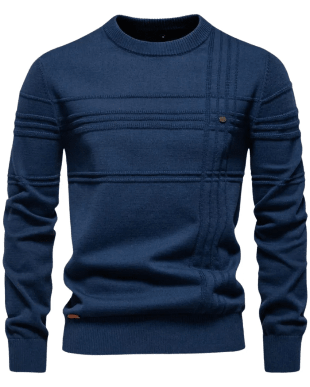 Men's Sweater With Checkered Design - Luxoria