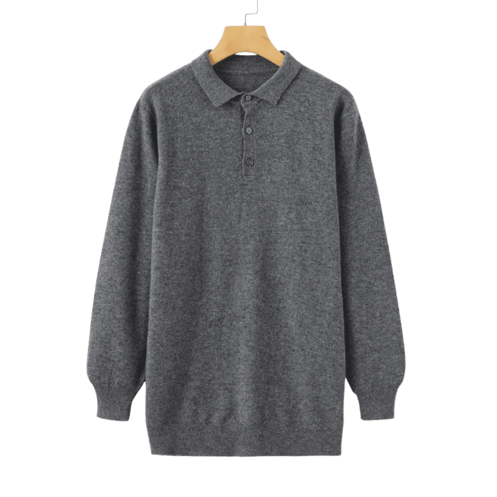 100% Cashmere Polo Shirt - Luxoria
